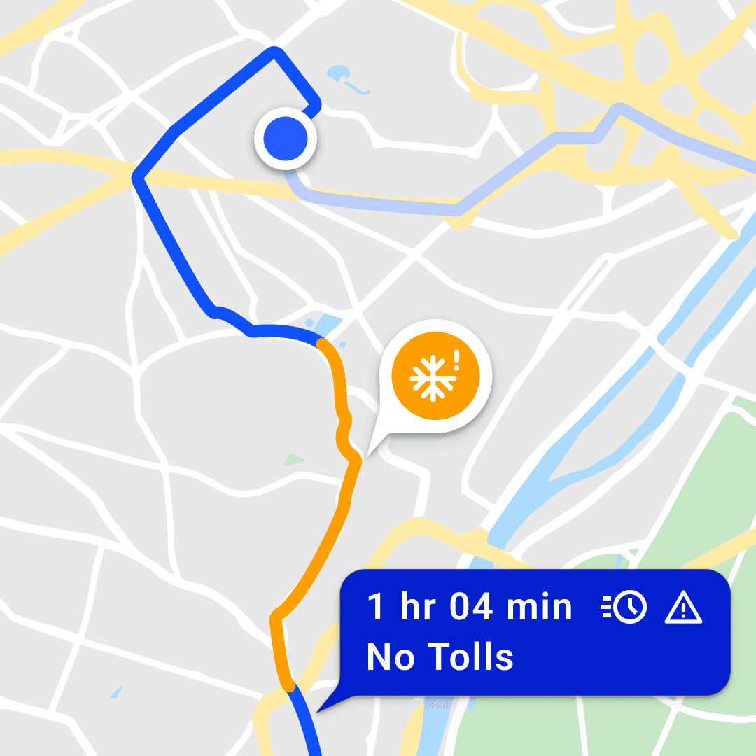 Weather alerts mixed with traffic